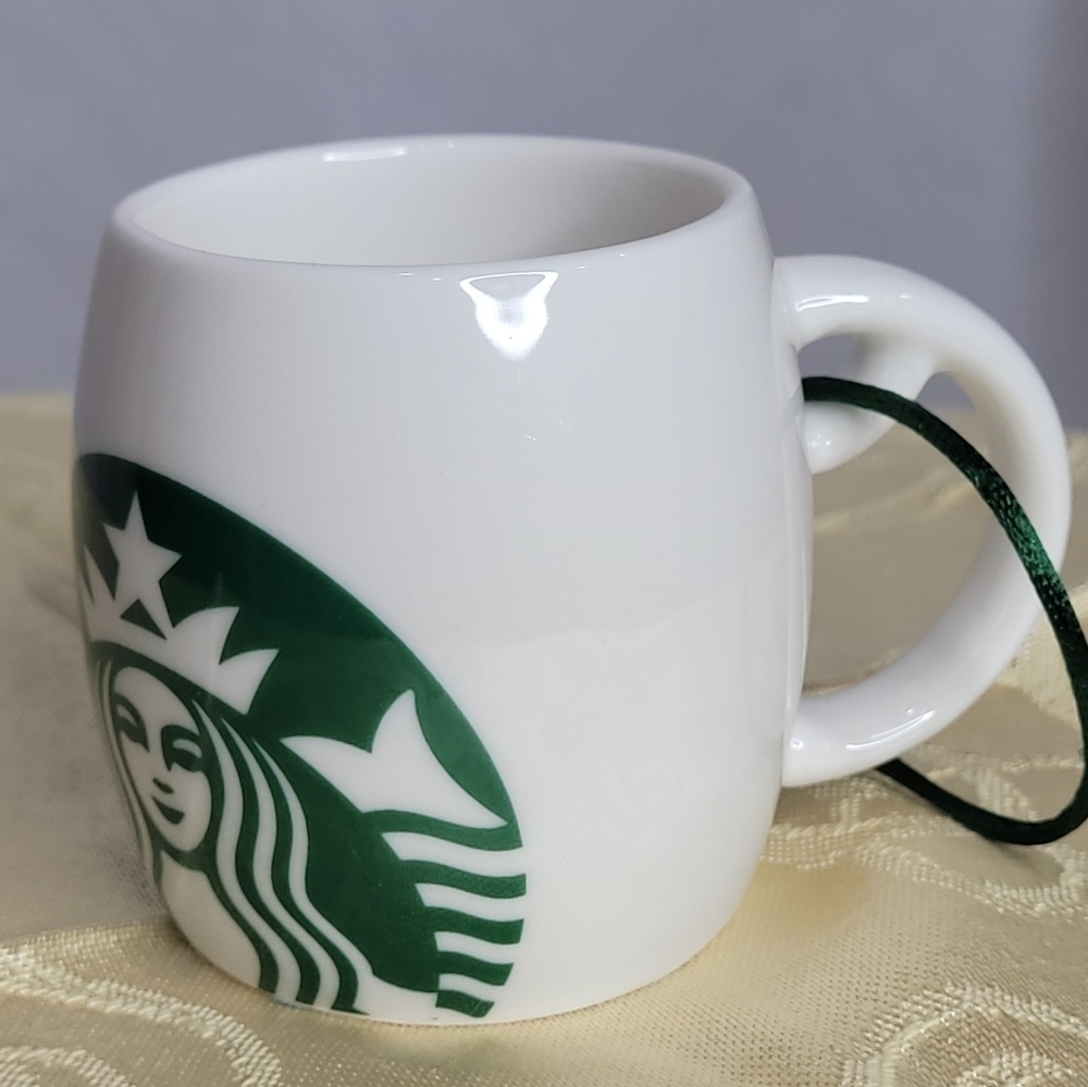 Starbucks 2010 Espresso Cup Ceramic Christmas Ornament